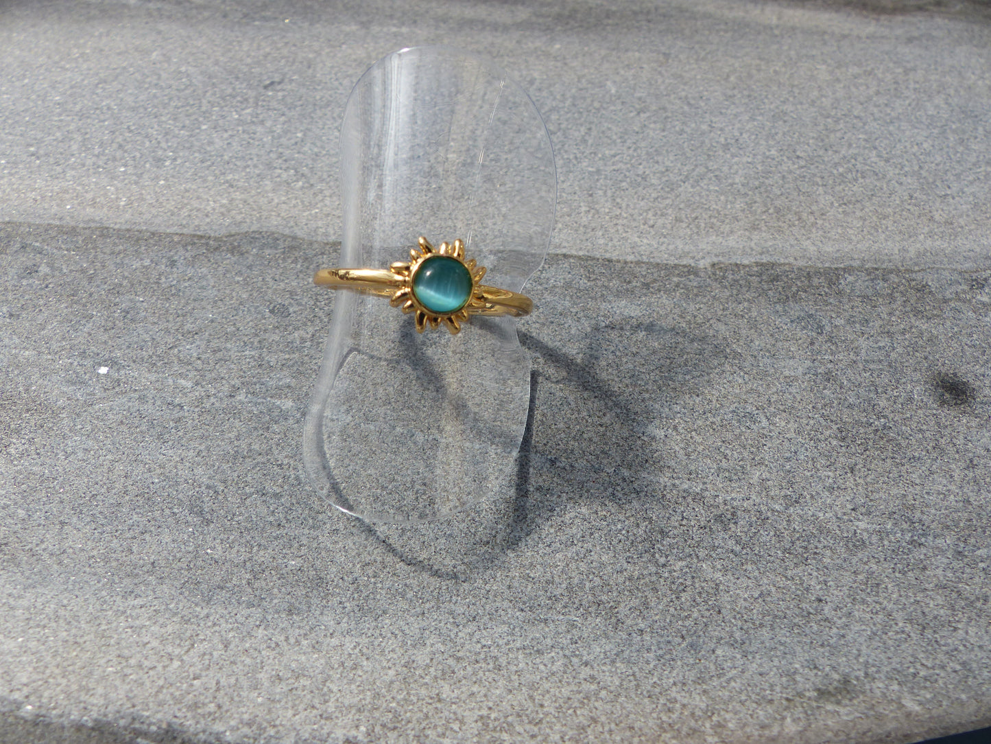 LAGON BAGUE ACIER INOXYDABLE SPLELEGANTE BLEU