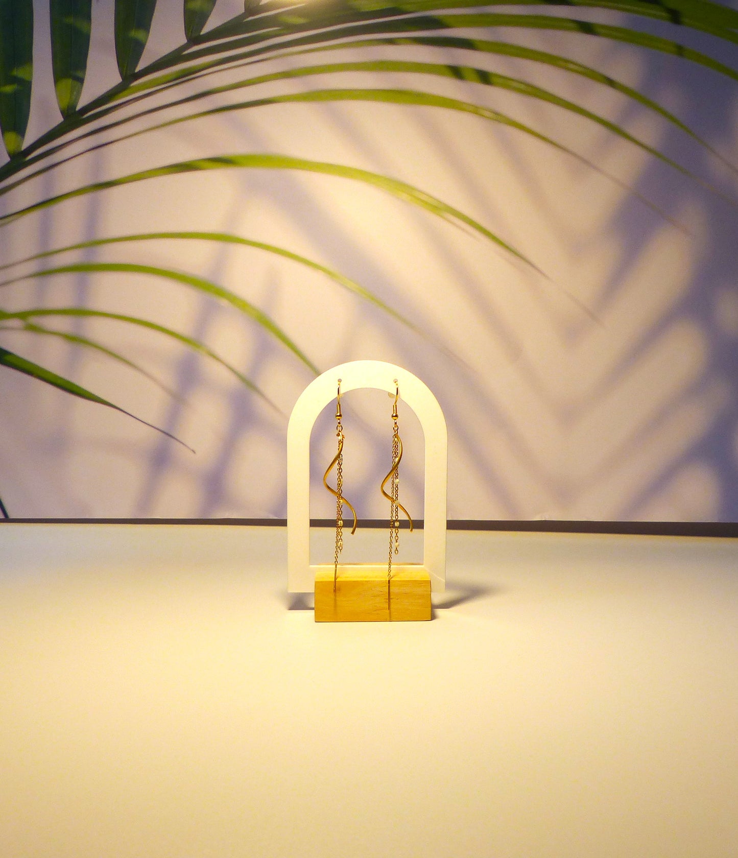 Line - Boucles d'oreilles en acier inoxydable - Fait main