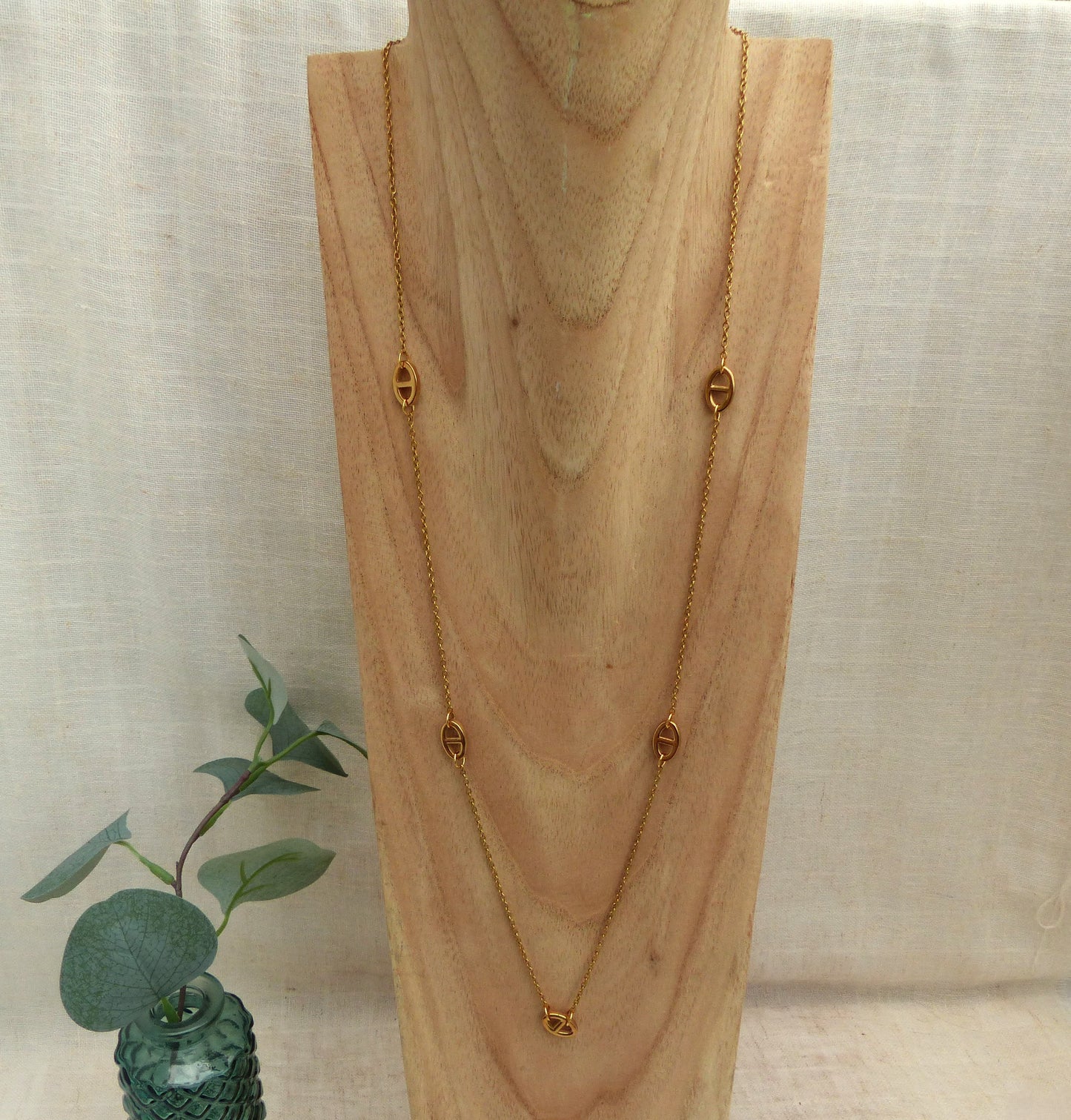 Bali | Collier Sautoir acier inoxydable - fait main