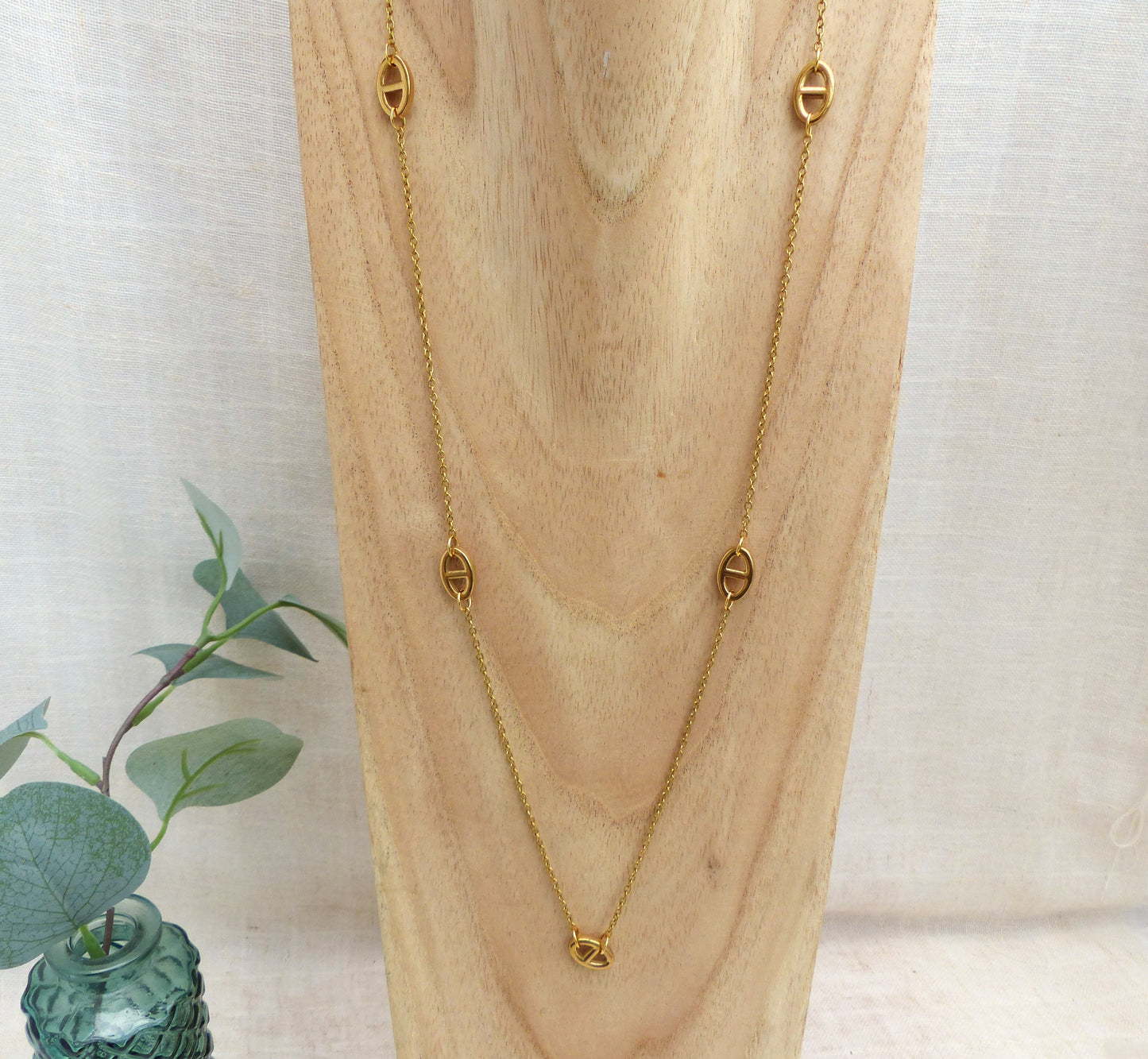 Bali | Collier Sautoir acier inoxydable - fait main