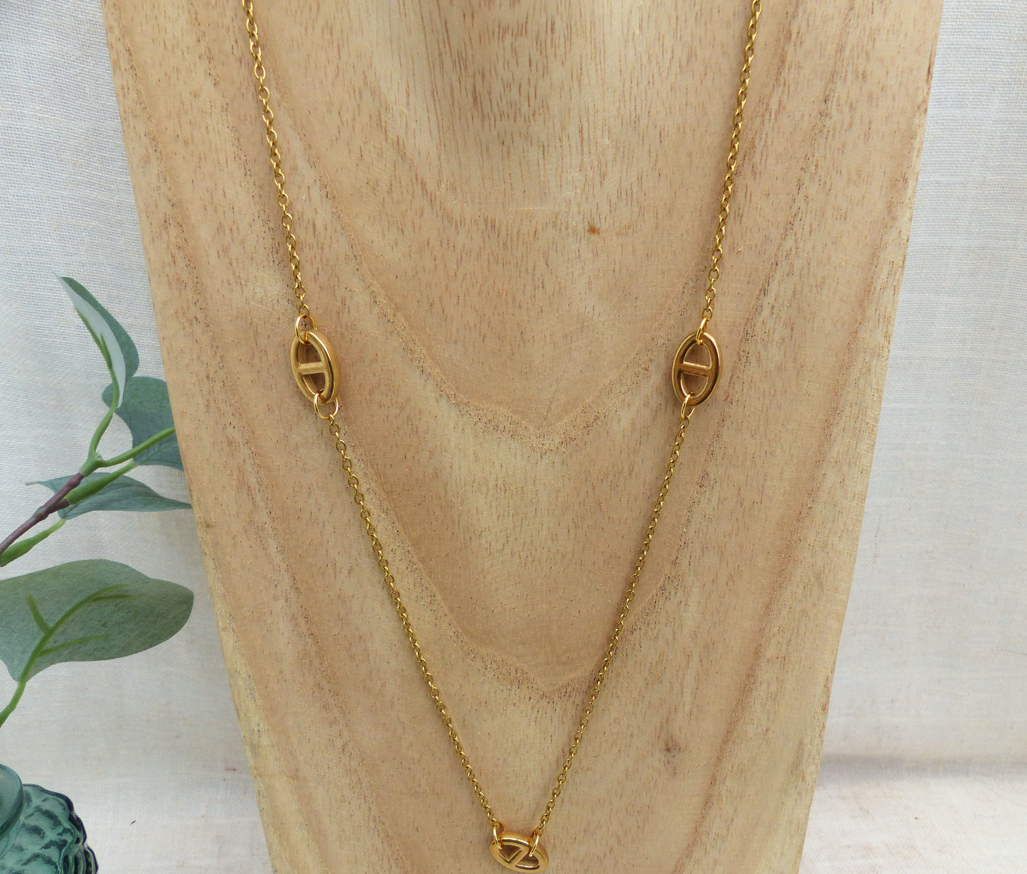 Bali | Collier Sautoir acier inoxydable - fait main