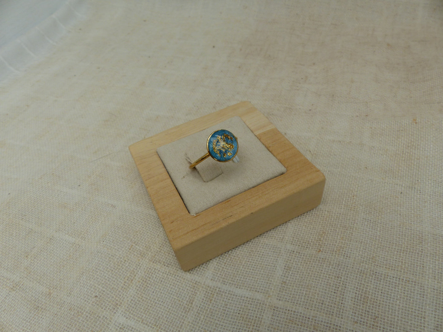 Lagon | Bague acier inoxydable bleue