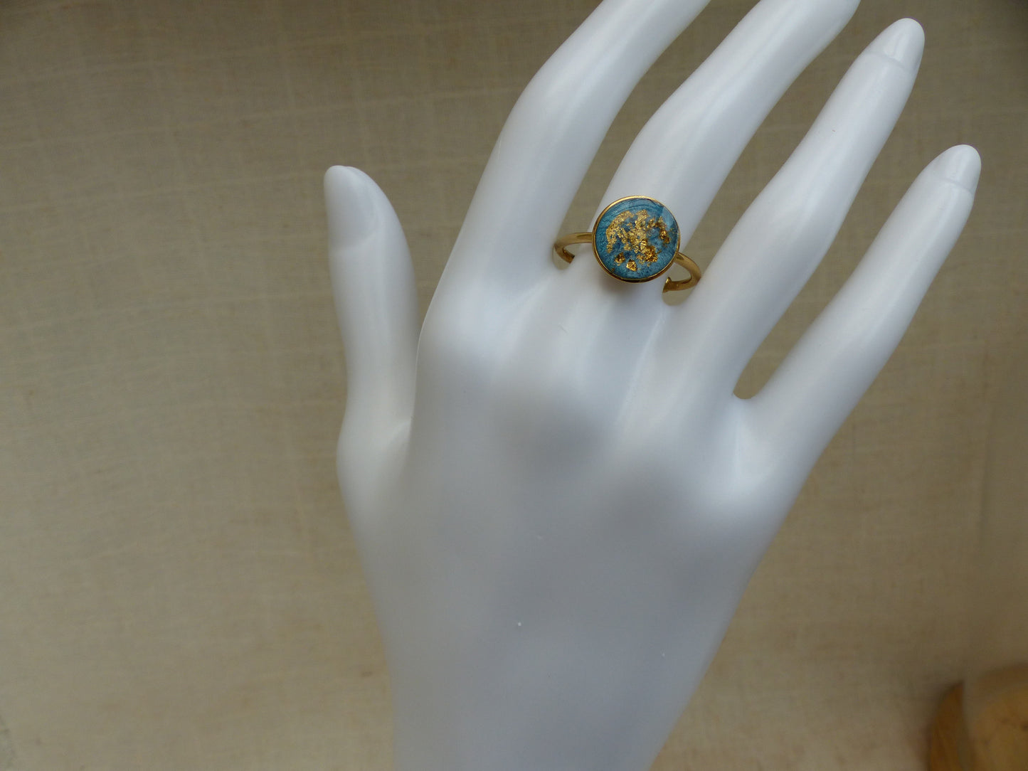 Lagon | Bague acier inoxydable bleue