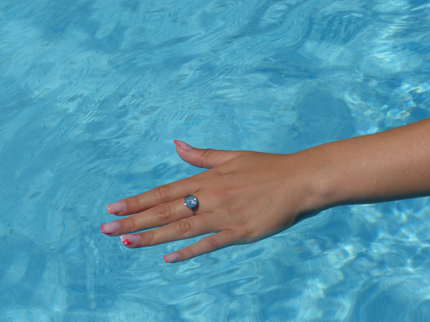 Romy | Bague acier inoxydable bleu et argenté