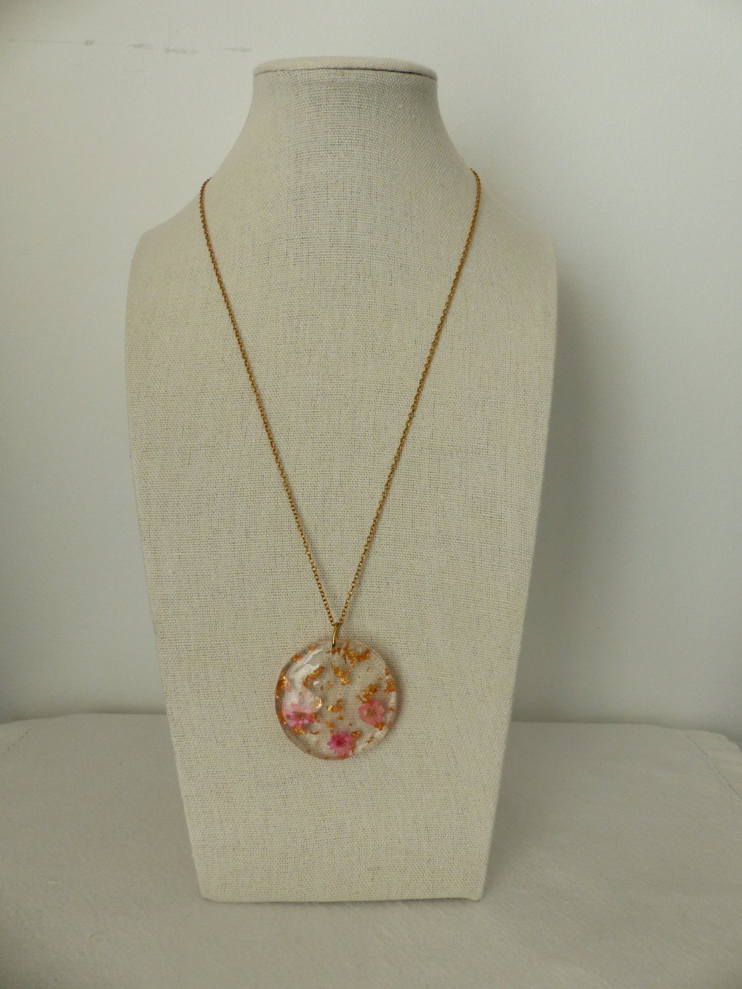 Rose - Collier en acier inoxydable - Fait main