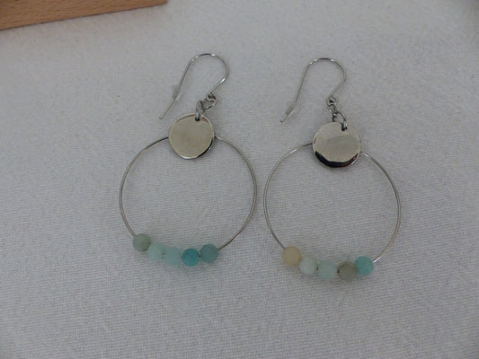 Bali - Boucles d'oreilles en acier inoxydable - Fait main