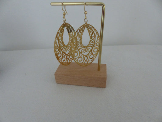 Yasmine - Boucles d'oreilles en acier inoxydable - Fait main