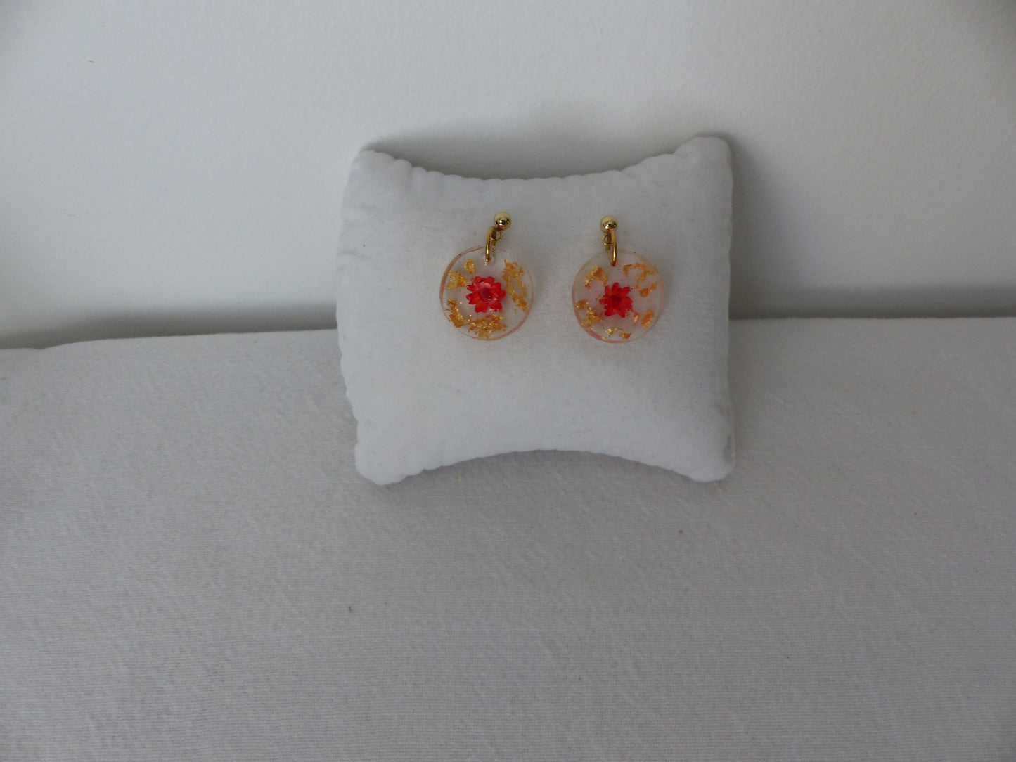 Iris - Boucles d'oreilles en acier inoxydable - Fait main