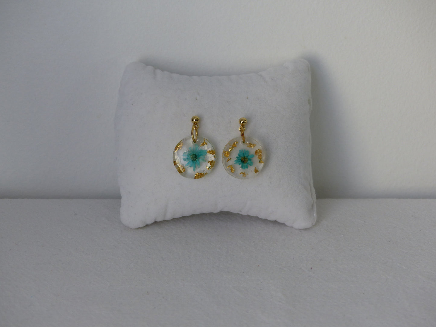 Iris - Boucles d'oreilles en acier inoxydable - Fait main