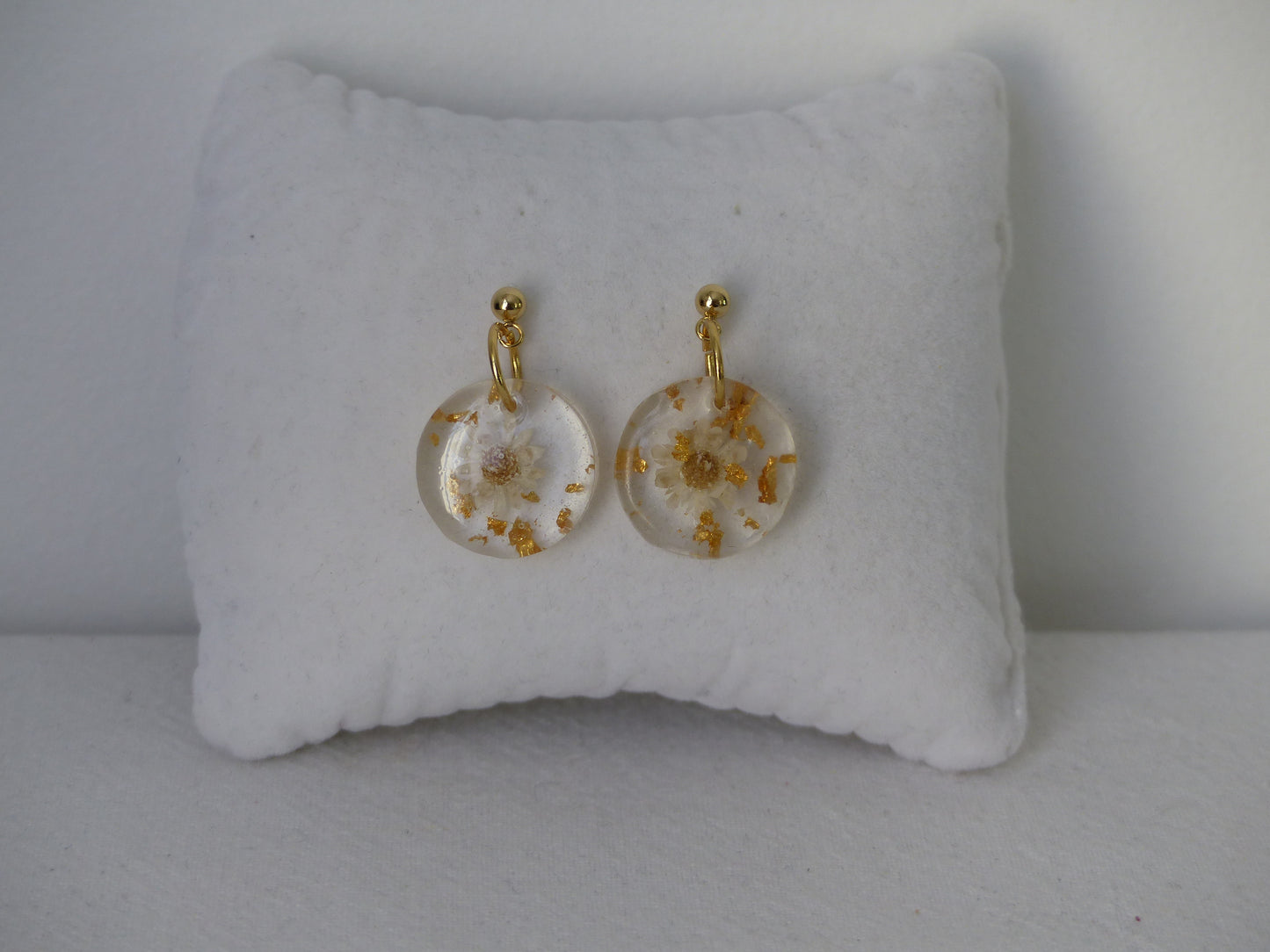 Iris - Boucles d'oreilles en acier inoxydable - Fait main