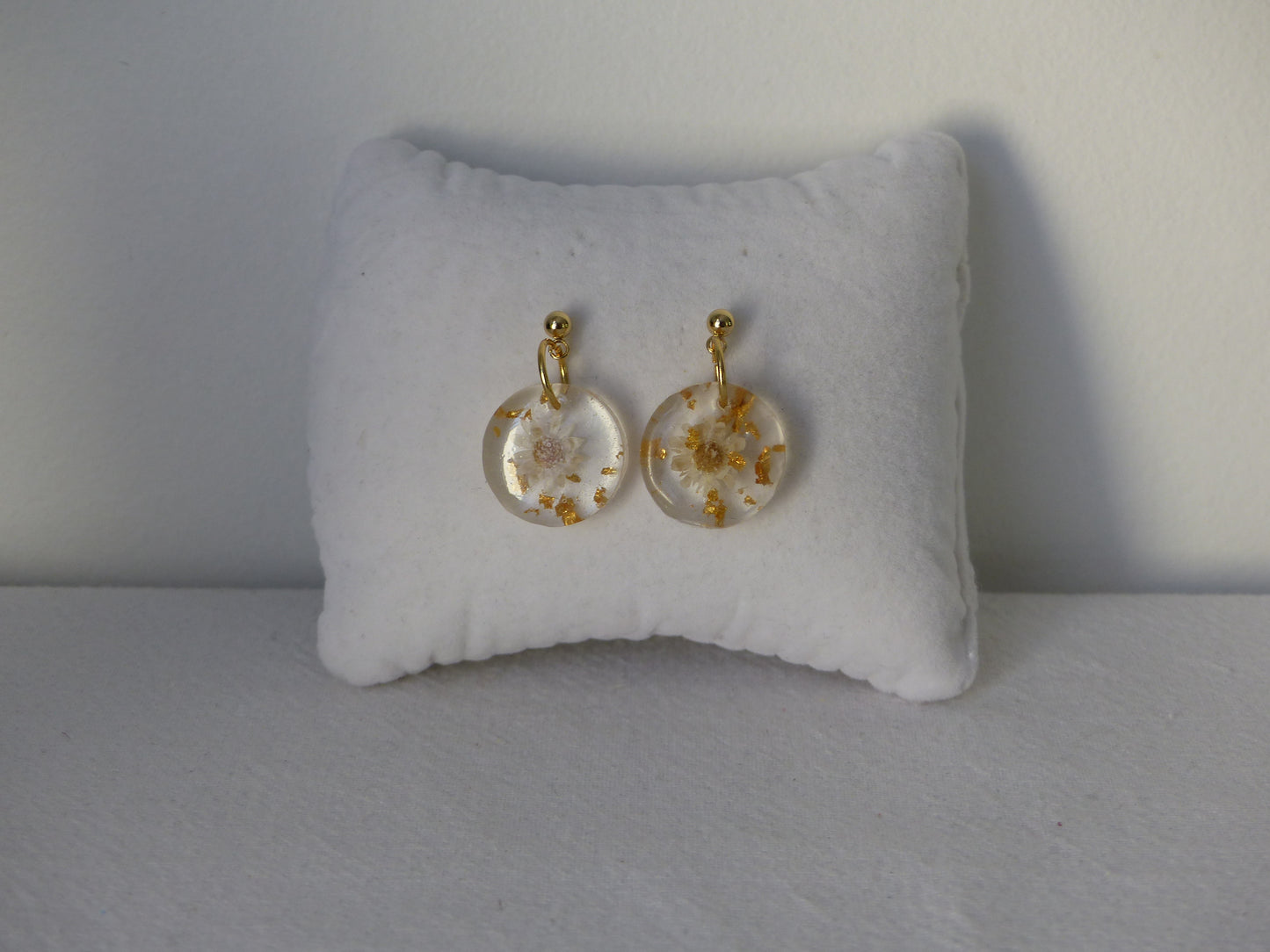 Iris - Boucles d'oreilles en acier inoxydable - Fait main