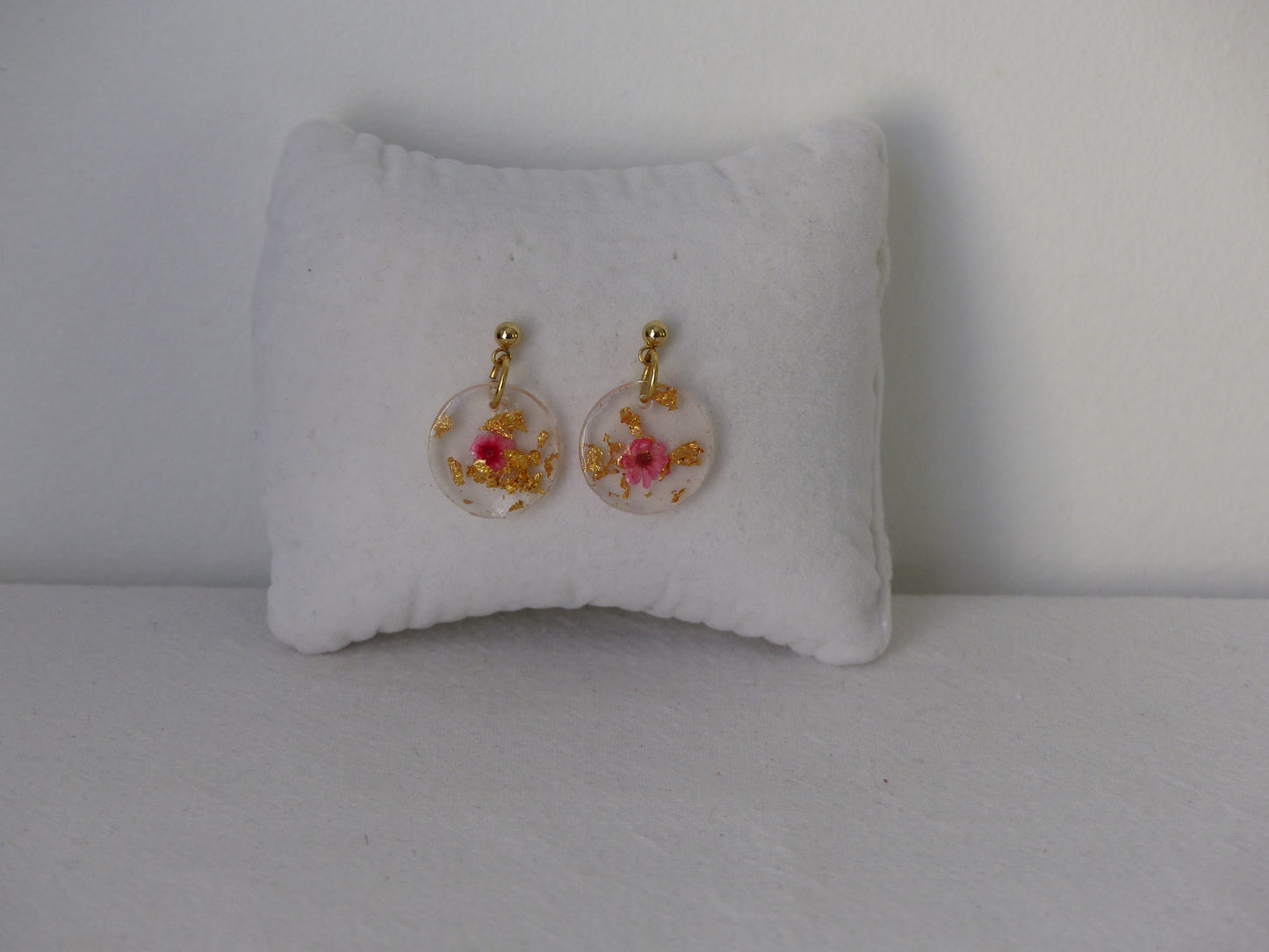 Iris - Boucles d'oreilles en acier inoxydable - Fait main