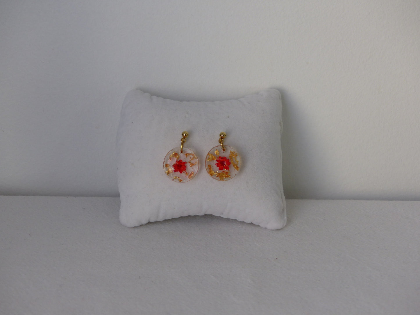 Iris - Boucles d'oreilles en acier inoxydable - Fait main