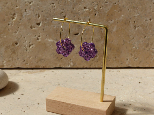 Christel - Boucles d'oreilles en acier inoxydable - Fait main