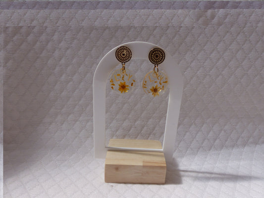 Lyly - Boucles d'oreilles en acier inoxydable - Fait main