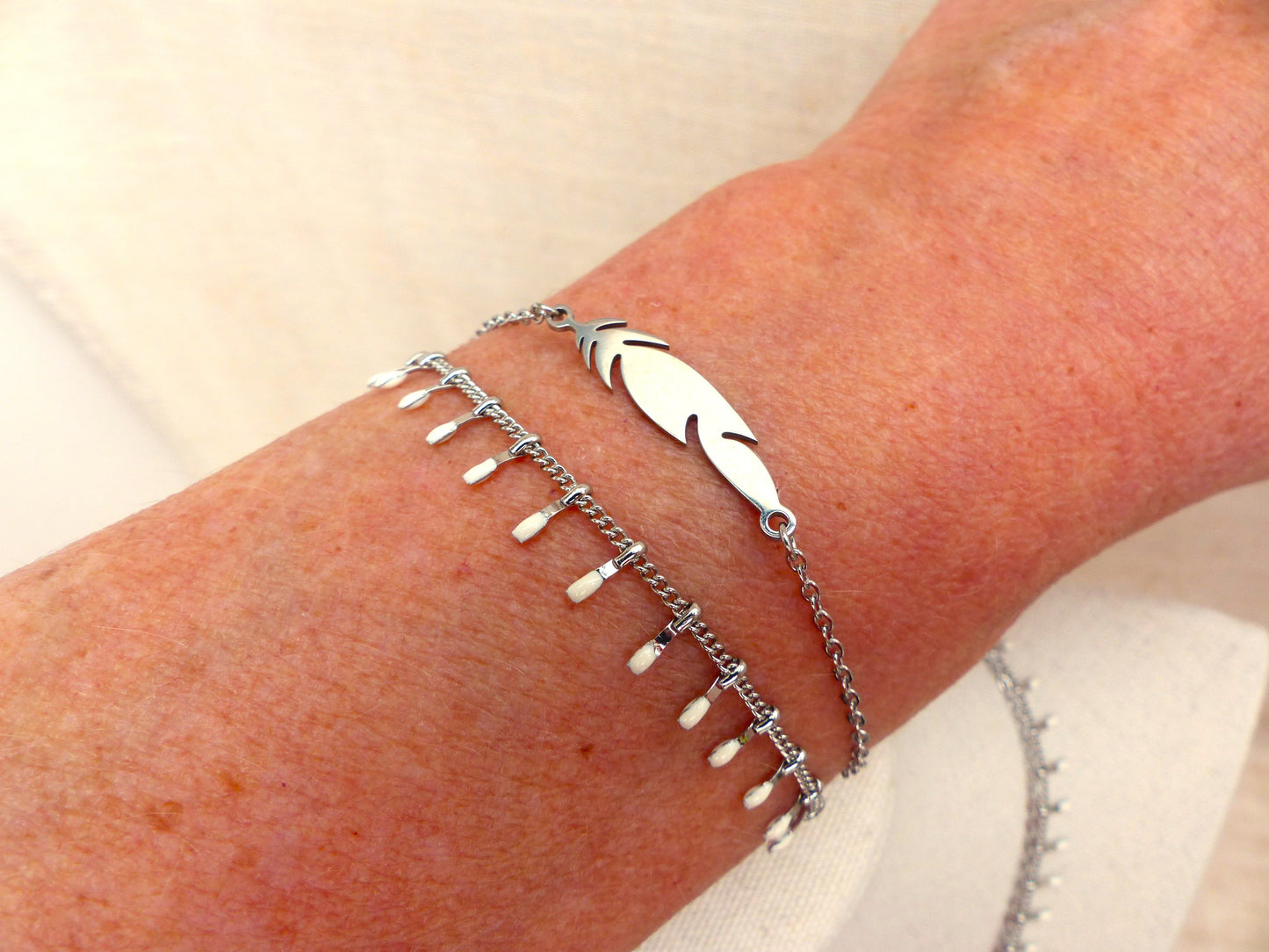 BRACELET FAIT A LA MAIN EN FRANCE EN ACIER INOXYDABLE PAR SP LELEGANTE