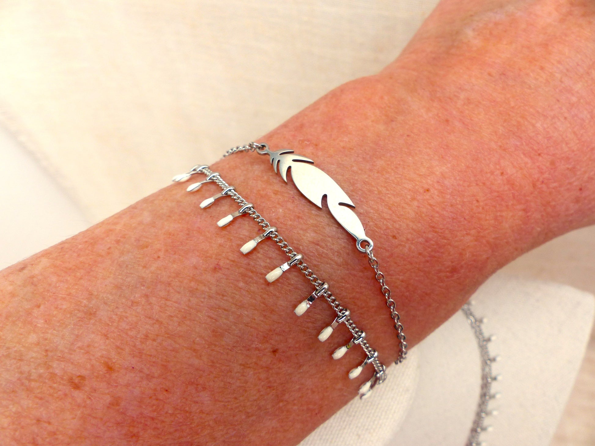 BRACELET FAIT A LA MAIN EN FRANCE EN ACIER INOXYDABLE PAR SP LELEGANTE