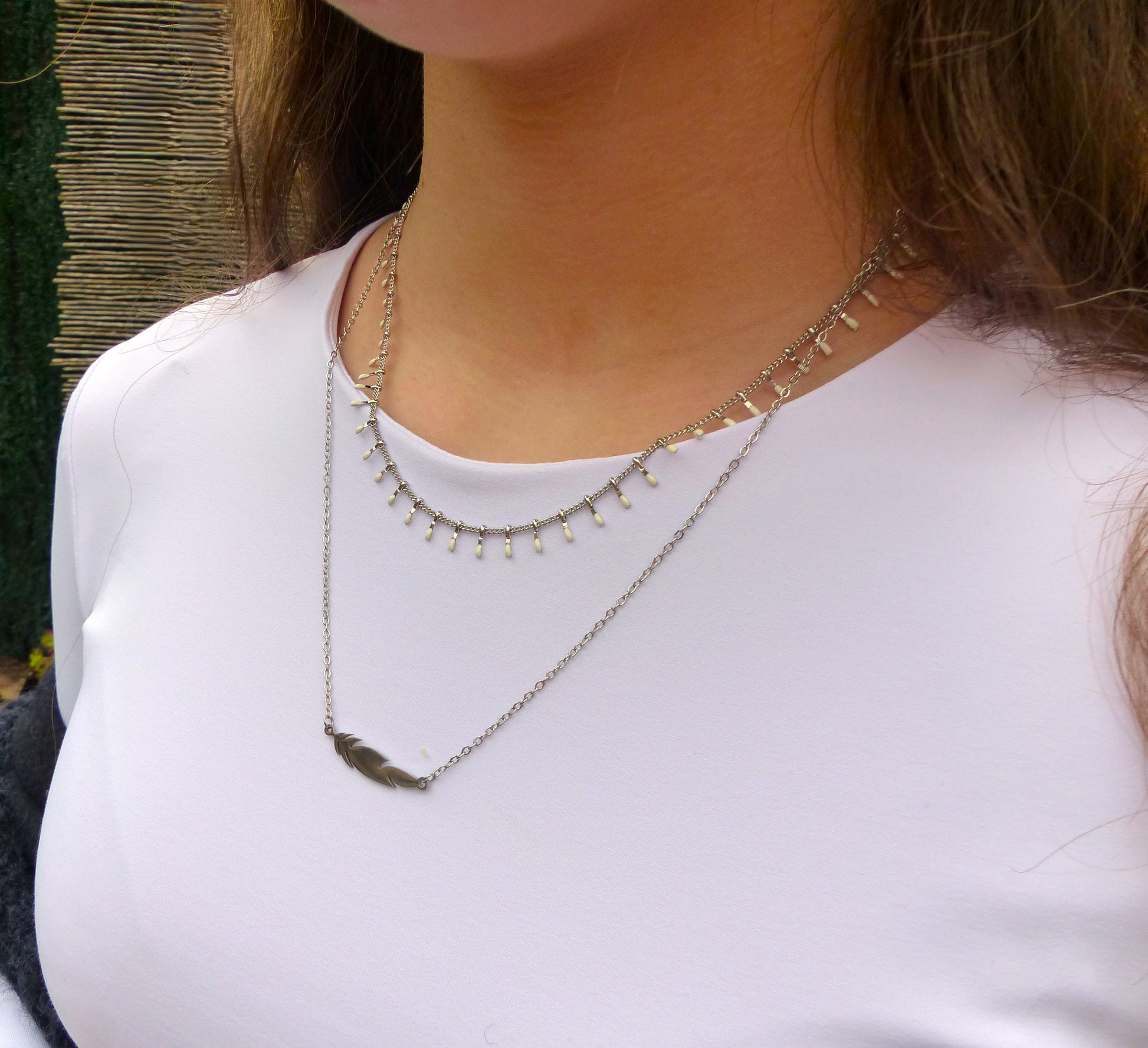 COLLIER FAIT A LA MAIN EN FRANCE EN ACIER INOXYDABLE PAR SP LELEGANTE