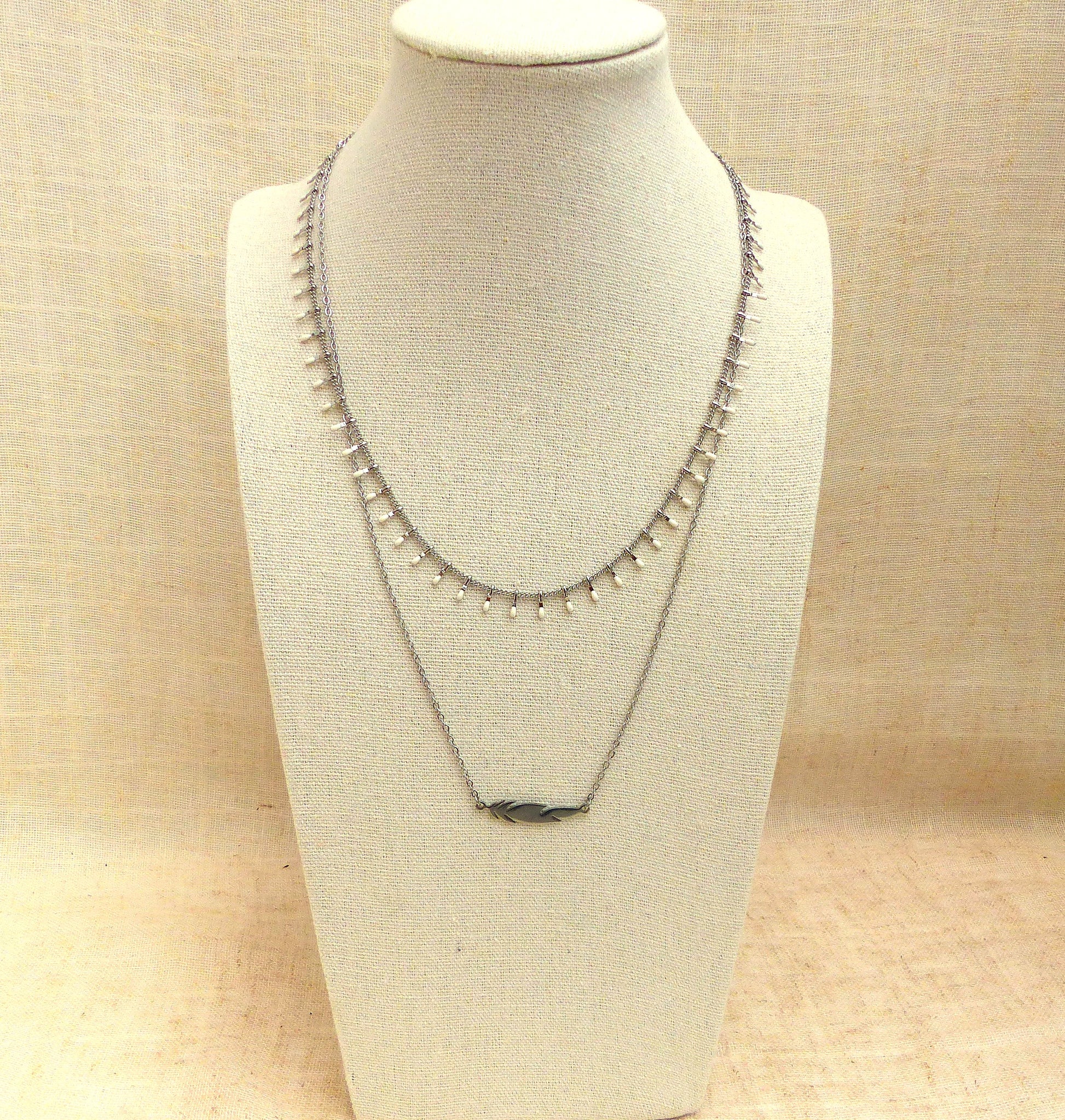 COLLIER FAIT A LA MAIN EN FRANCE EN ACIER INOXYDABLE PAR SP LELEGANTE
