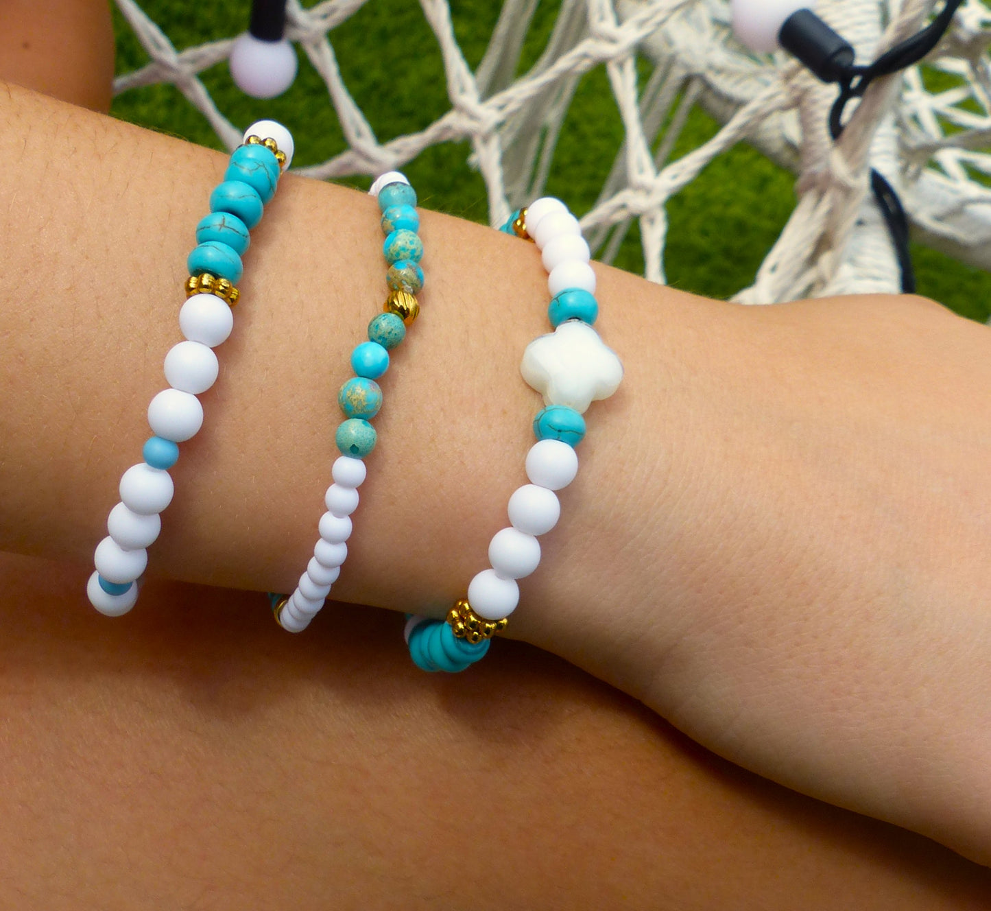 Lou | Trio de bracelet turquoise - jaspe impérial
