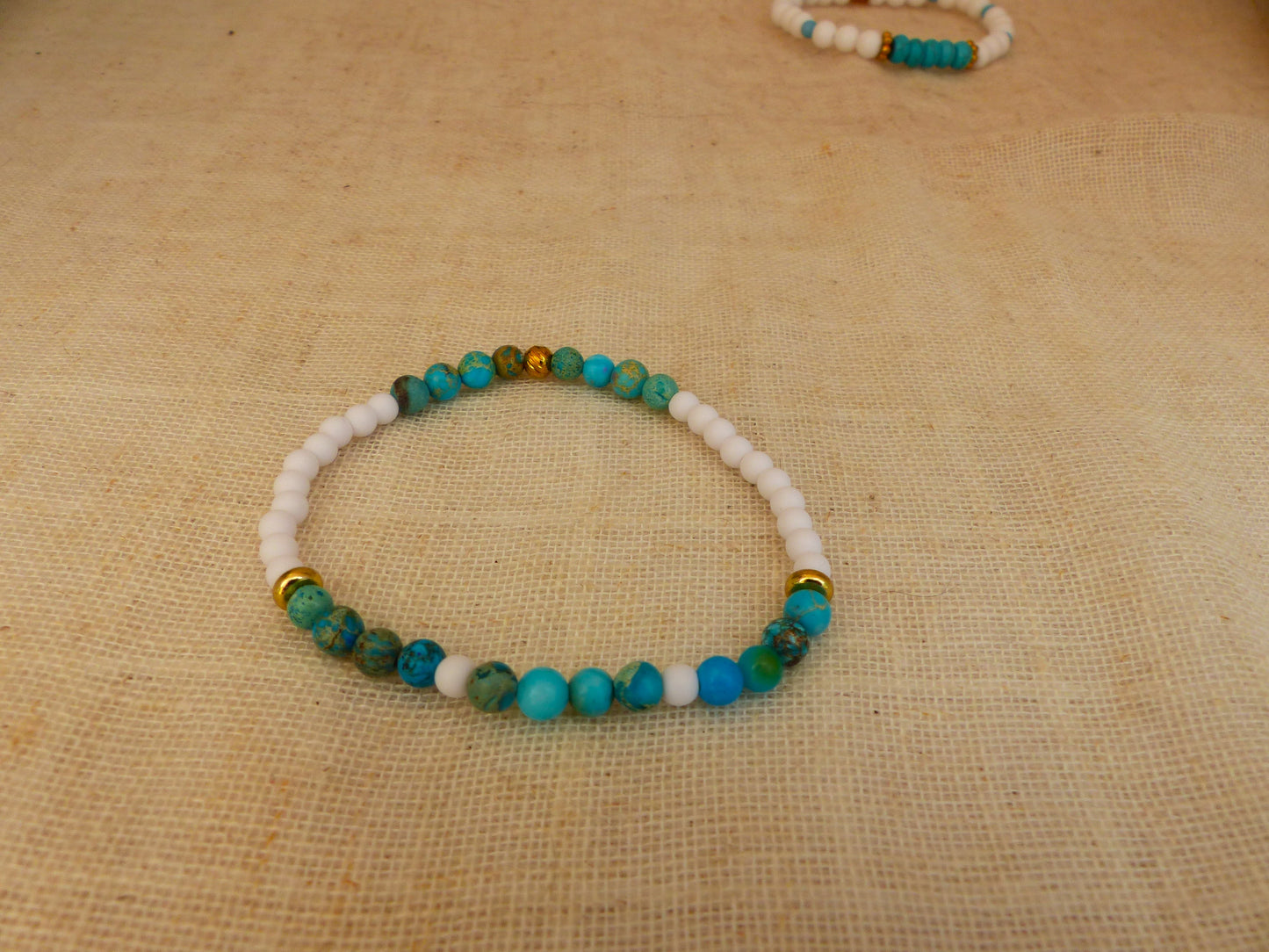 Lou | Trio de bracelet turquoise - jaspe impérial