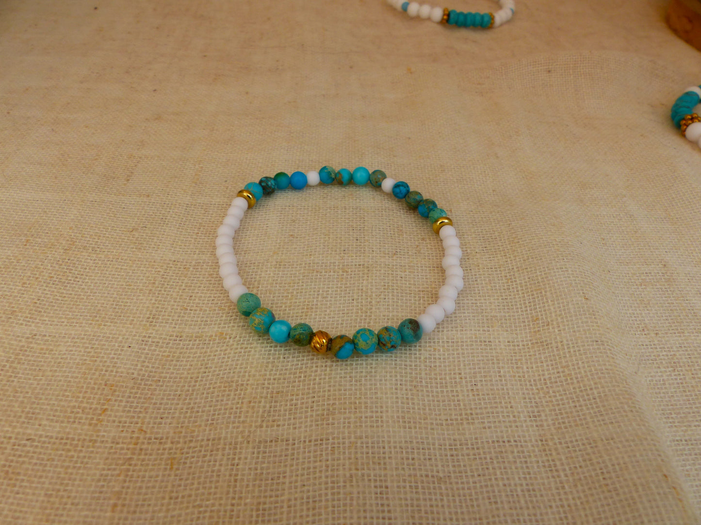 Lou | Trio de bracelet turquoise - jaspe impérial